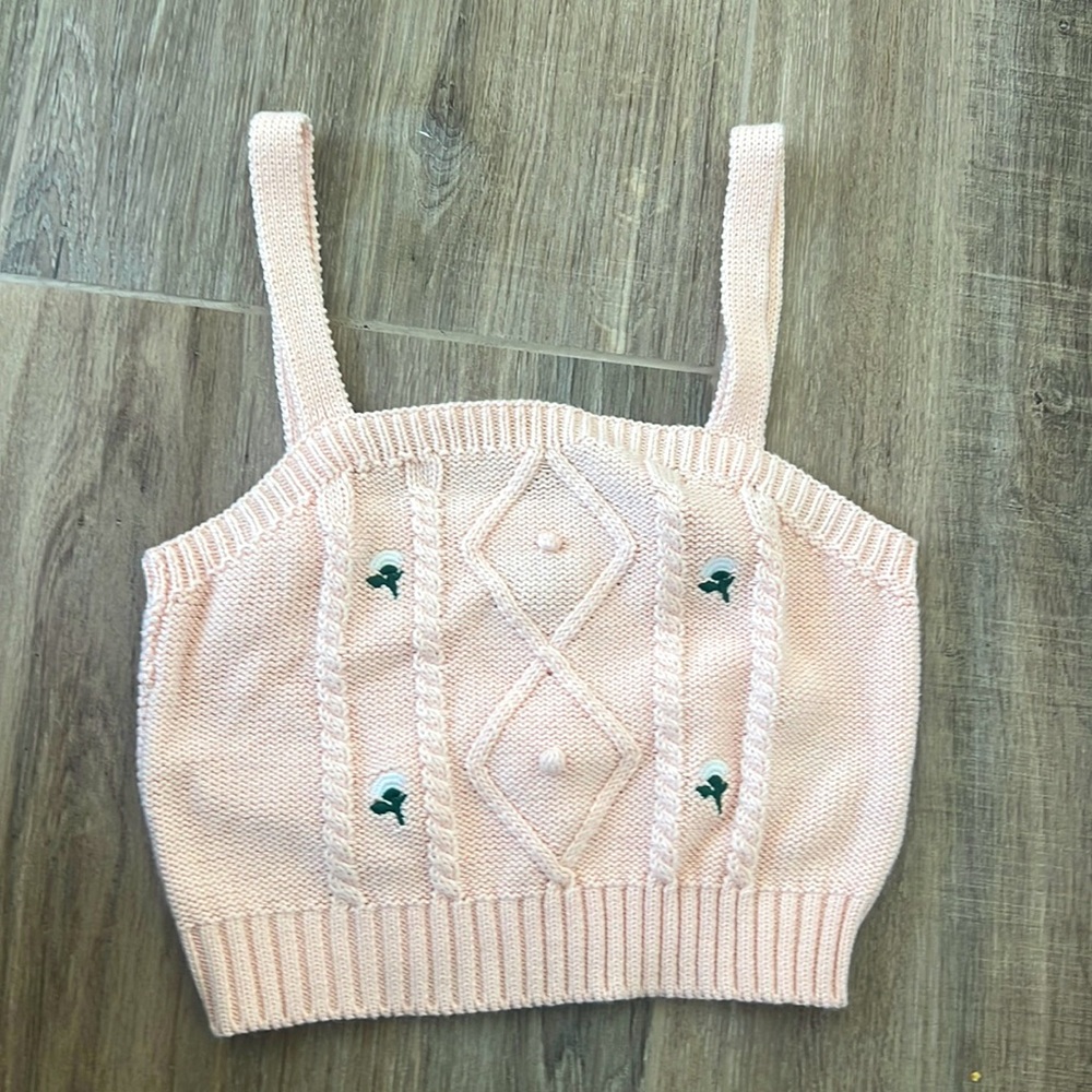 Wild Fable XS Light Pink knit crop top